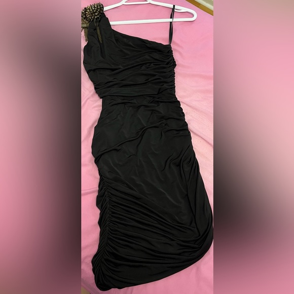 Bebe Addiction Black One Shoulder Dress - Picture 4 of 9